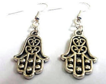 Hand of Fatima earrings - hamsa earrings - protection earrings