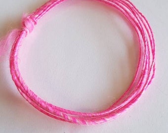 Pink wire, pink wirecore yarn, pink merino wool wire, merino wool wire, handspun bendable wire wool,