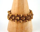 Bronze Skull Bracelet - Brown Skull Bracelet - Unisex Goth Rock Bracelet - Quirky and Kitsch