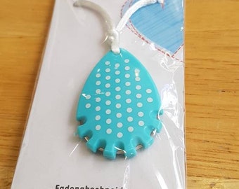 Turquoise thread cutter, prym thread cutter  thread cutter necklace, mint green thread cutter, gift for sewer, gift for knitter,