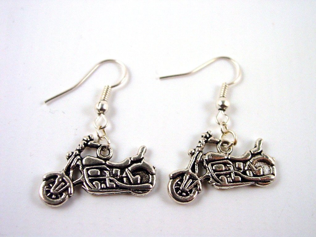 Motorbike Earrings Motorcycle Earrings Biker Earrings Etsy
