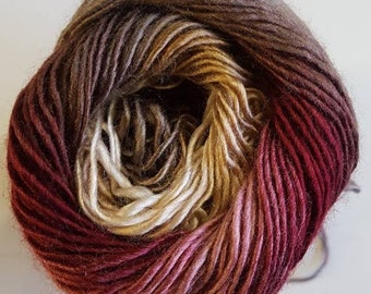 Cygnet boho spirit acrylic yarn, 100g, premium acrylic- double knitting, horizon, brown and cream  cookies and cream