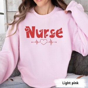 Heart Nurse Sweatshirt, Heart Rate Sweater, Valentine Nurse Sweaters, Valentine Nursing Sweater, Valentine Nursing Gift