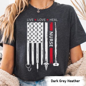 Patriotic Nurse T-Shirt, American Nurse Shirt, American Flag Nurse Shirt, Memorial Day Gift Shirt, Nurse 4th Of July Shirt