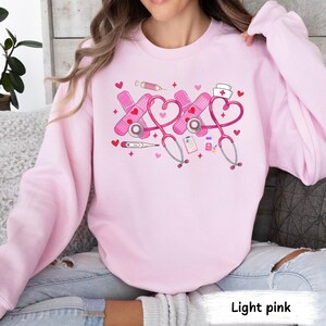 Nurse Valentine Gift Sweatshirt, Valentine Nurse shirt, Valentines Day Gift for Nurse, Valentine Nursing Sweater, Heart Nurse Sweater