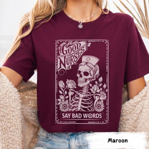 Registered Nurse Tarot Card T-Shirt, Skeleton Nurse Tee, Humor Nurse Shirt, Nursing Student Gift, Nurse Life Tee, Halloween Nurse Shirt