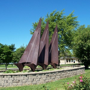 Charlotte Beach Wrought Iron Statue in Rochester, New York - Digital Photo