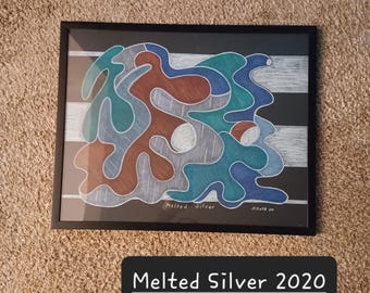Melted Silver - Colored Pencil