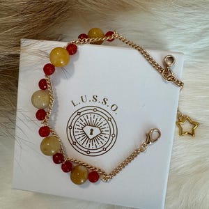 Beaded Bracelet with Yellow Jade Natural Gemstone
