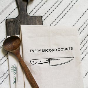 Embroidered Flour Sack Tea Towel: The Bear Inspired Kitchen Decor