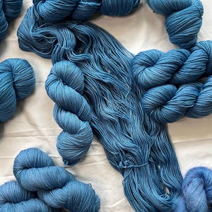 Delft ~ Hand dyed yarn - lace / sock / fingering / sport / dk / worsted / aran / bulky yarn / super bulky - yarn - knit gift