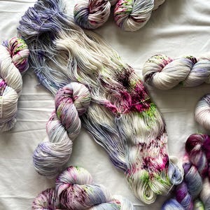 Cyclamen~ Hand dyed - lace /sock / fingering / sport / dk / worsted / aran /bulky yarn /super bulky - yarn - knit gift