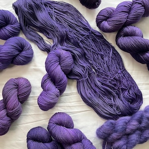 Plum Dandy ~ Hand dyed yarn - lace / sock / fingering / sport / dk / worsted / aran / bulky yarn / super bulky - yarn - knit gift