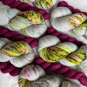 Supertrees Sock Set~ Hand dyed - lace /sock / fingering / sport / dk / worsted / aran /bulky yarn /super bulky - yarn - knit gift