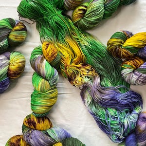 Pansy~ Hand dyed - lace /sock / fingering / sport / dk / worsted / aran /bulky yarn /super bulky - yarn - knit gift