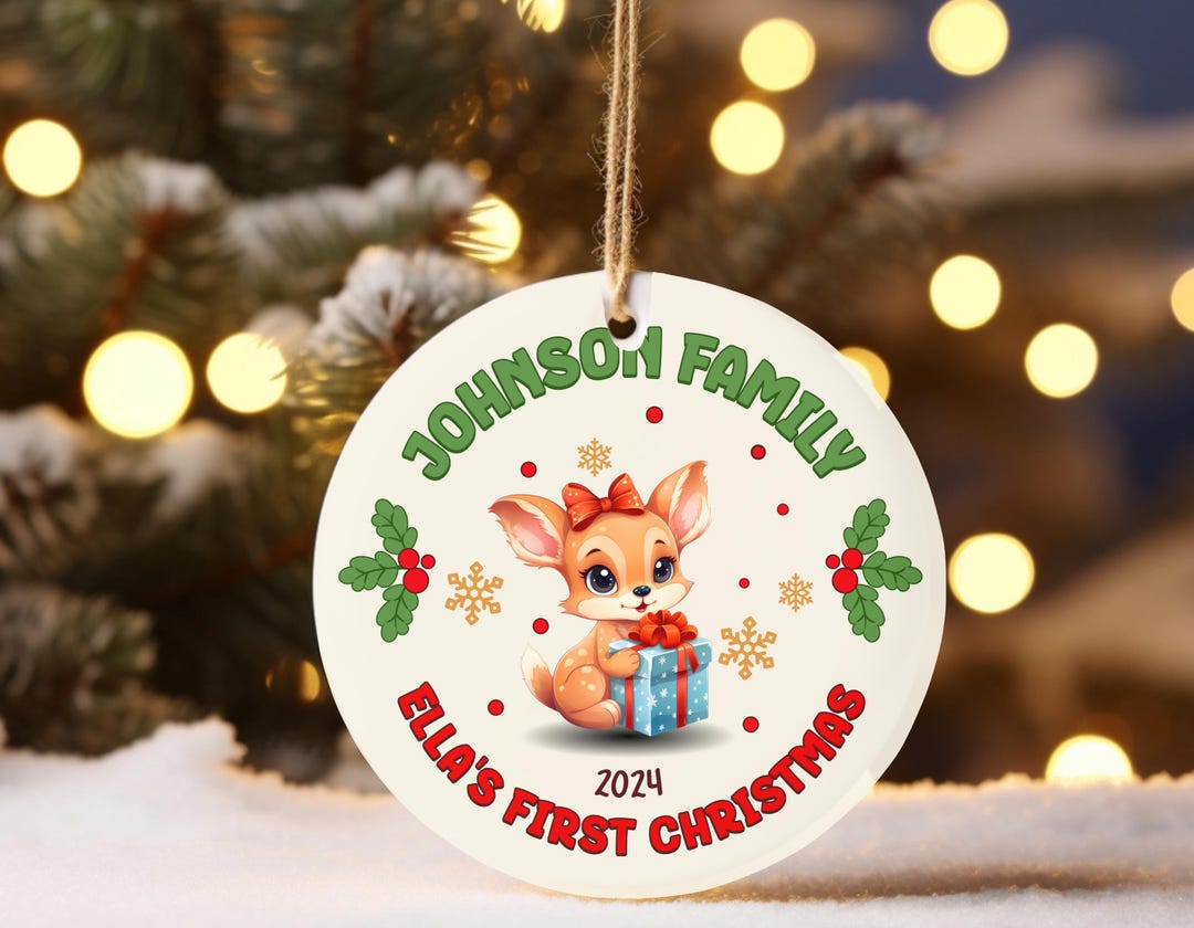 Custom Newborn Ornament, Baby's First Christmas Ornament, Gifts for
