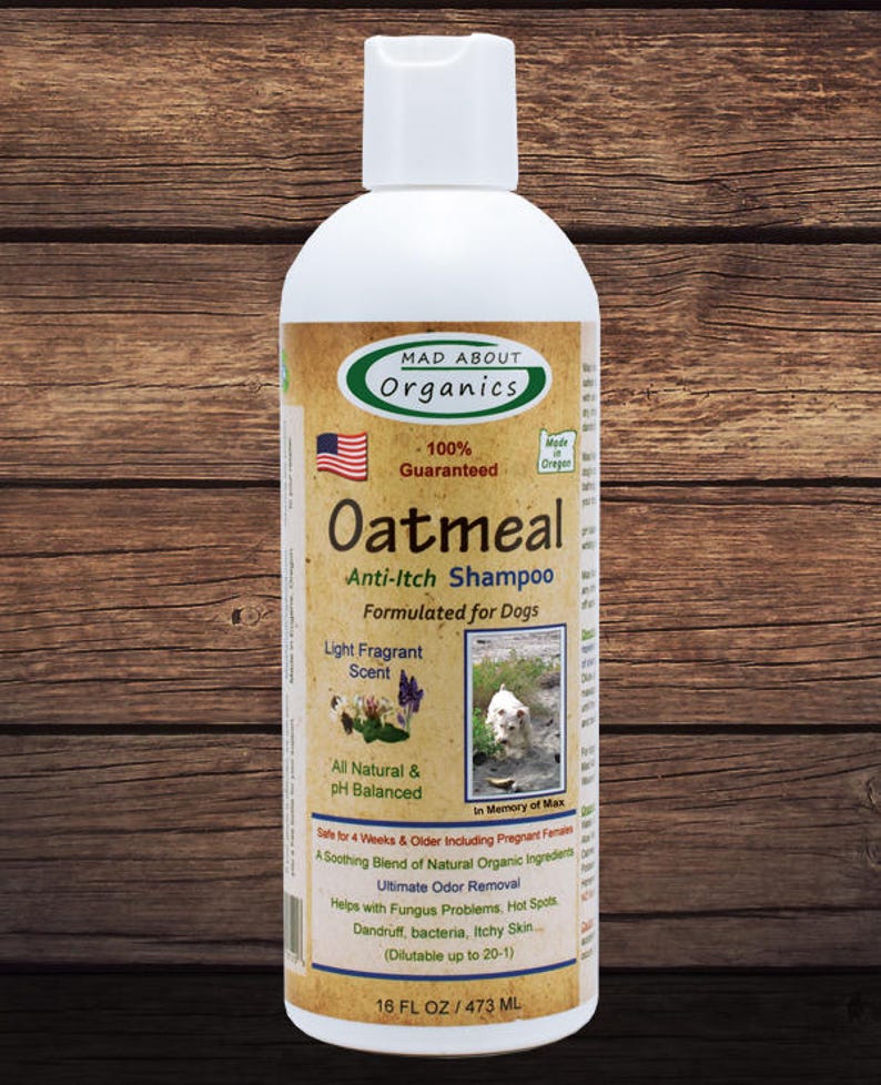 Organic Oatmeal Shampoo Formulated for Dogs 16oz Best Oatmeal Shampoo