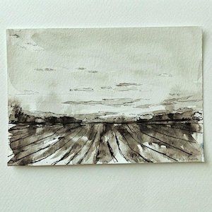 Originele inkttekening Wolken Kleine afbeeldingen