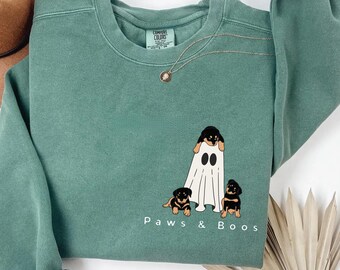 Ghost Dog Halloween Shirt, Comfort Colors Tee