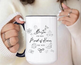 Personalized Maid of Honor Mug: Bridal Party Gift