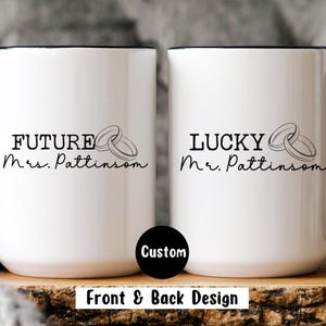 Engagement Mug Future Mrs Mug, Mr and Mrs mugs, Lucky Mr mug, Gifts for Engaged Couple, Personalized Gift Mrs mug,Bride mug, Future Mrs Gift