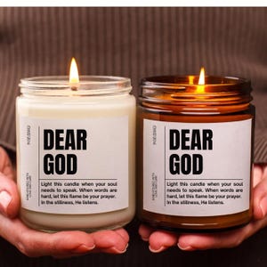 Dear GOD,Christian Candles,Bible verse,Bible verse candle,Bible verse gifts,Christian Gifts,Christmas candle,Holiday candles,Religious Gifts