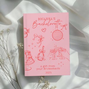 Bachelorette Party Guestbook, Bridal Shower Album Gifts, Wedding Keepsake, Bridal Shower Gift from Bridal Party to Bride, Bridal Shower Gift