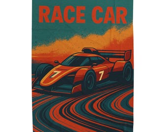Manta de terciopelo de carreras / Regalo acogedor para amantes de los autos, decoración con temática de autos, manta acogedora para entusiastas de las carreras, regalo de cumpleaños, habitación infantil