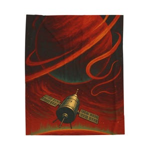 Kosmische Reise Samt-Plüsch-Decke, weiche Decke für Weltraum-Liebhaber, warmer Überwurf für Wohnkultur, Sci-Fi Geschenk, Sternengucken Essentials
