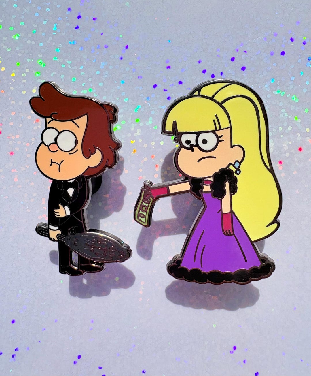 Gravity Falls - Hush Money Dipper & Pacifica Hard Enamel Pin - Etsy