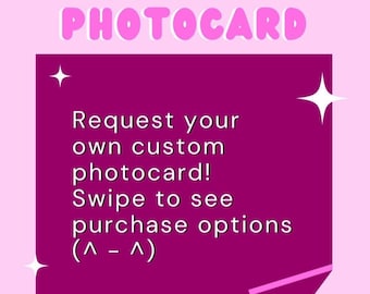 Tarjeta fotográfica decorada y personalizable