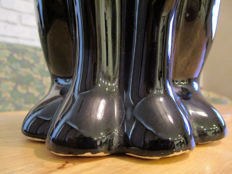 Vintage Ceramic Black Cat Toilet Brush Holder Lamson Etsy