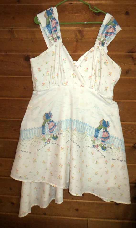 Vintage Holly Hobbie Handkerchief Dress Sundress P