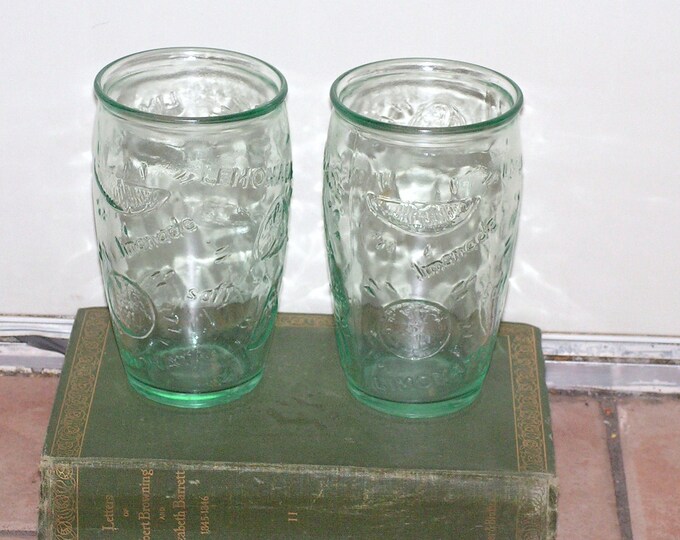 Vintage Lemonade Drinking Glasses Made in Italy Beverage Glassware