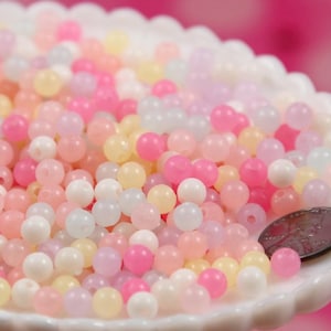 Pastel Jelly Beads: 6mm Round Acrylic Beads - 500 Pieces