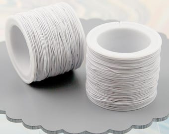 Thin Stretchy Cord - Strong & Stretchy Elastic Cord for Making Bracelets and other Jewelry - 0.6mm thick, 34 meters, 30 yards