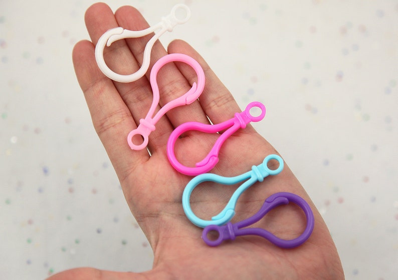 Keychain Clips 50mm Colorful Plastic or Acrylic Key Chain Etsy