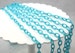 Plastic Chain - 13mm Aqua Blue Acrylic or Plastic Chain - 16.5 inch length / 42 cm length - 3 pcs set