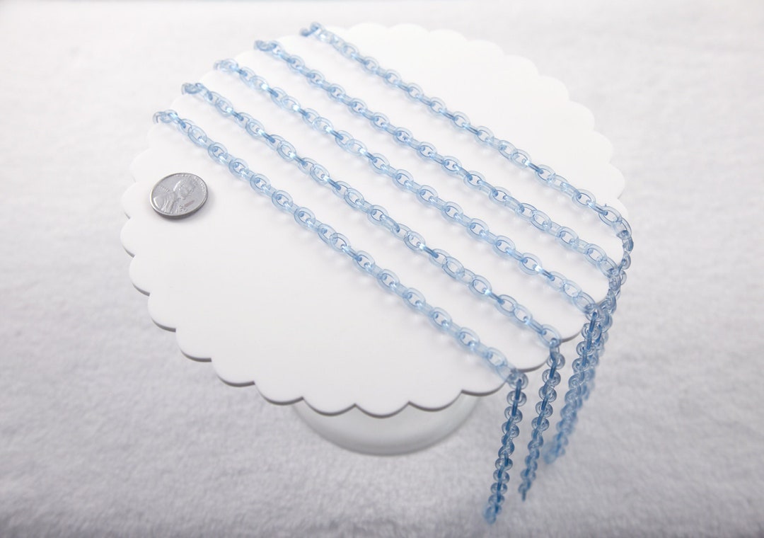 Transparent Blue Plastic Chain - 8mm Perfect Acrylic or Plastic Chain ...