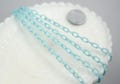 Light Blue Plastic Chain: 7mm Delicate Links, 55 Inches (2 Pieces)