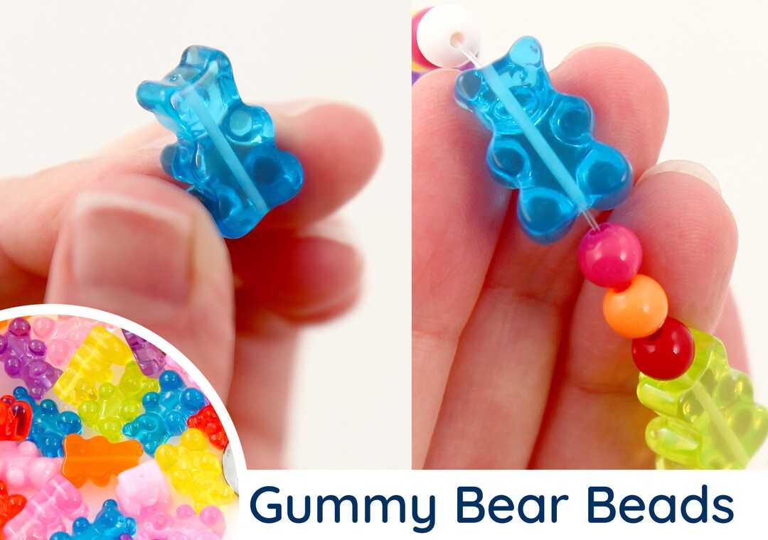 Gummy Bear Beads 17mm Fake Gummy Bears With Hole for - Etsy
