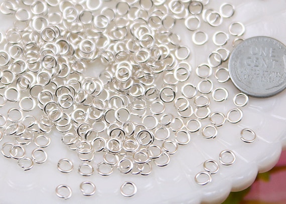 QSAAB Easy Open Jump Rings for Jewelry Making 1700 pcs 4mm to 10mm storage  box with 12 separate compartments for each size, Silver jump rings for