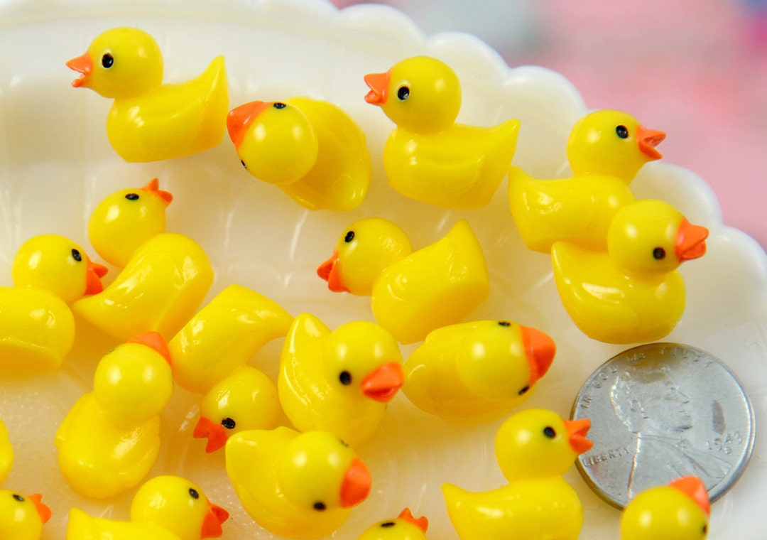 Dollhouse Miniature Rubber Duck Tiny Resin Duck Dolls Toy Duck 15mm Miniature  Duck UK Seller 