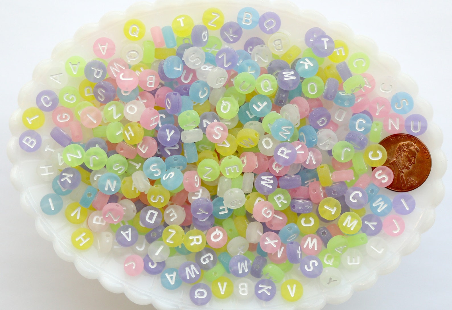 Pastel Letter Beads 6mm Little Pastel Matte Candy Round Etsy