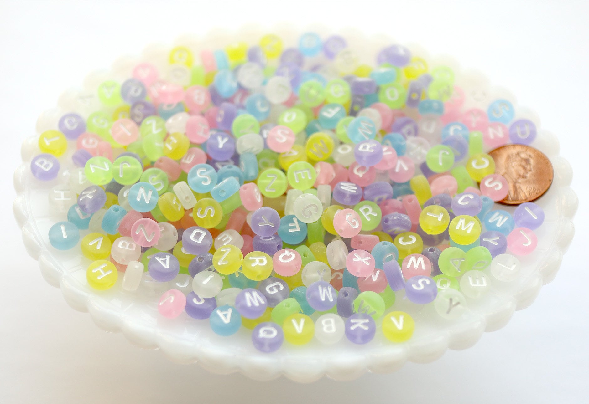 Pastel Letter Beads 6mm Little Pastel Matte Candy Round Etsy