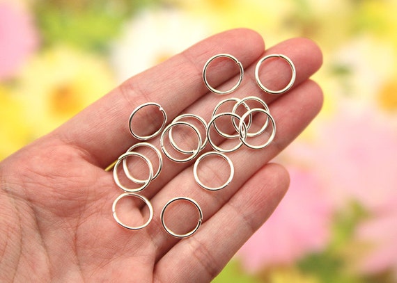 Jump Rings 12mm Large Silver Plated Open Jump Rings Brass -  Finland