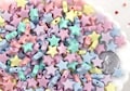 Pastel Star Beads - 275 pieces - 10mm Tiny Plastic Pastel Star Beads