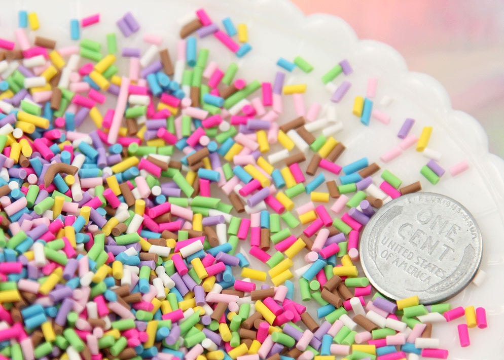 Fake Sprinkles 48 grams 5mm Fake Sprinkles Colorful Faux Etsy