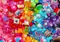 Acrylic Bead Grab Bag - Cute Mixed Lot of Plastic Beads - great for kandi, ispy, sensory crafts, jewelry making - Approx 200 pcs