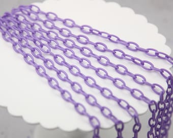 Purple Plastic Chain – 16.5 Inch (3 Pcs Set) - 13mm Acrylic Chains for Jewelry